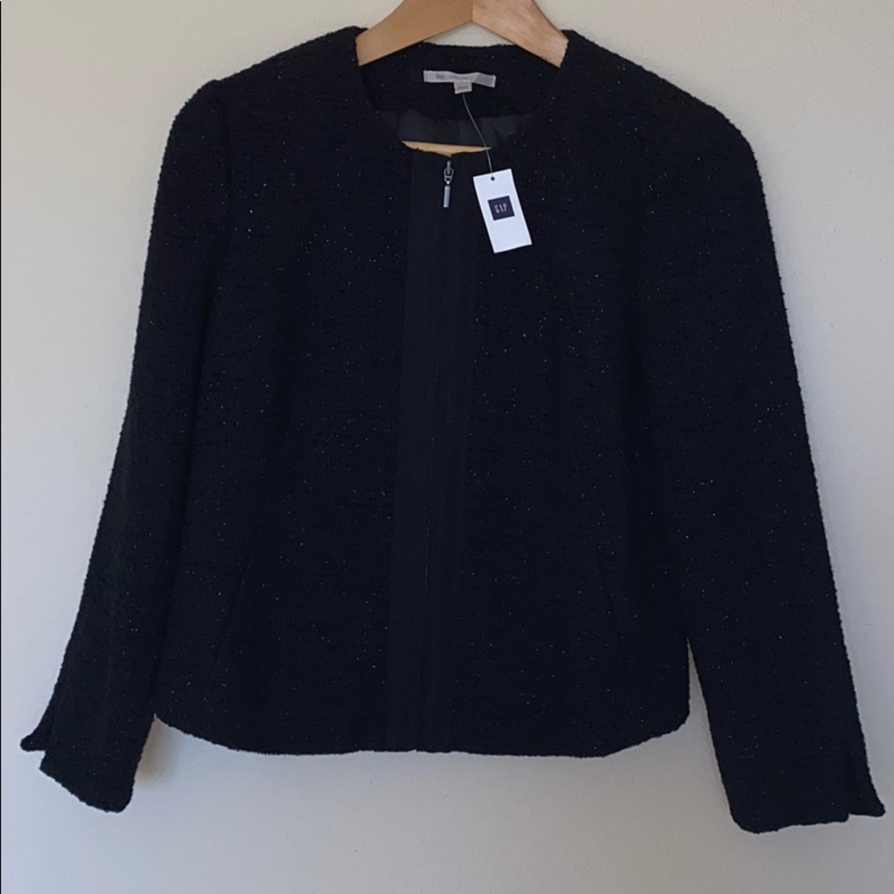 NEW GAP Blazer Jacket w/ black sparkle XS